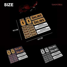 OHLINS Motor Fork Shock Stickers Set Decals Kawasaki Ducati Aprilia Laminated
