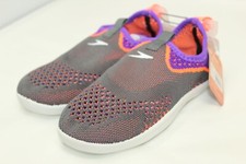 NWT Girls Surf Strider SPEEDO Junior Size 11-12 Gray Purple Slip on Water Shoes