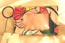 Vera Bradley's ZIP ID CASE in VINTAGE FLORAL Pattern, Pink Lining, 3" x 5" NWT
