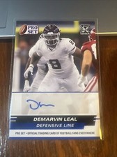 DeMarvin Leal 2022 Leaf Pro Set Autograph Auto #BA-DL1 Texas A&M Aggies Steelers