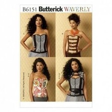 Butterick 6151 Sewing Pattern Corsets, Vest and Belt Sizes 6-14 UNCUT OOP