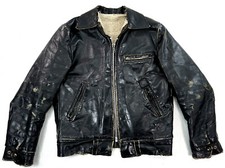 HERCULES Vintage Carcoat Biker Pferdeleder Aviator Lederjacke  48 M