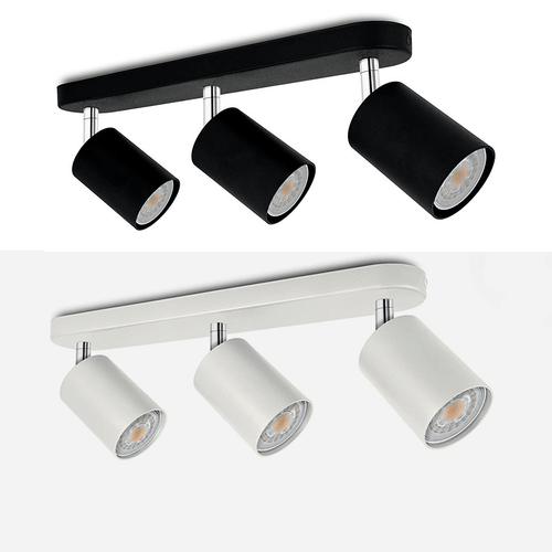 3 Way Ceiling Spotlight Adjustable Kitchen Bar Spot Light LED GU10 Bulbs Lamp UK - Picture 12 of 19