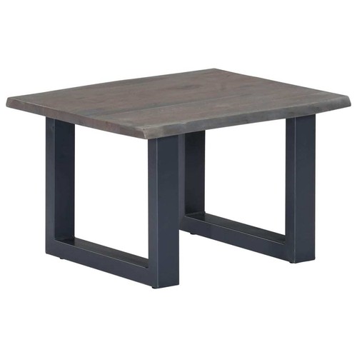 Akazie Massiv Couchtisch Baumkante Grau 60x60cm Baumstamm Wohnzimmer vidaXL - Bild 10 von 12