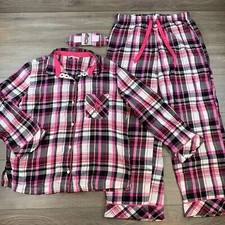 Victoria’s Secret The Dreamer Flannel Pajamas & Eye Mask Set Women’s Medium Pink