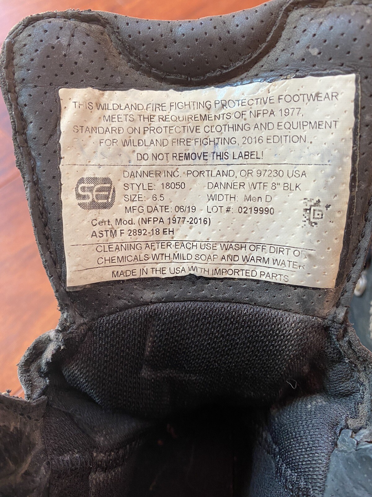 Danner WTF Wildfire Protective Boots 8 