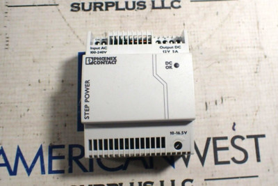 Phoenix Contact STEP-PS/1AC/12DC/5 Din Rail Mount Step Power Supply 2868583