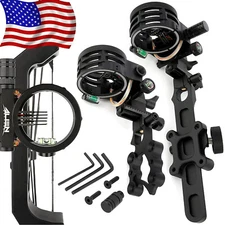 Compound Bow Sight 5 Pin Micro Adjustable .019" Archery Hunting Target RH LH