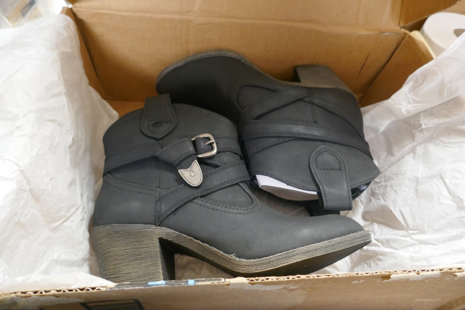 Rocket Dog Satire Womens Fashion Casual Smart Buckle Ankle Boots Black A30 eBay