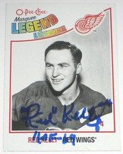 RED KELLY SIGNED 10-11 O-PEE-CHEE MARQUEE LEGEND RED WINGS CARD AUTOGRAPH AUTO!!