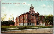 1910's Cass County Court House Fargo North Dakota ND Building Posted Postcard
