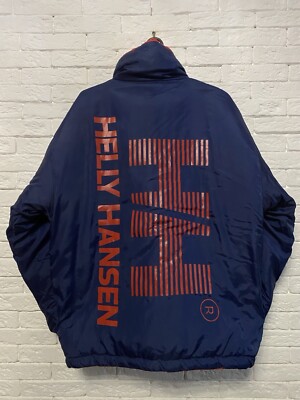 Vintage 90`s Puffer Down Jacket Helly Hansen Reversible Double