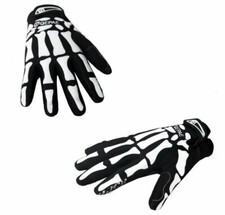 Biker Skeleton Bone Gloves Racing Cycling Motorcycle Mechanics Goth Full Finger
