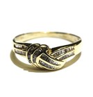 14k yellow gold .50ct VS1 G baguette diamond cluster ring 3g estate vintage 8 — photo 1