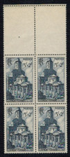 1947-Bloc(BDF) de 4 timbres neufs**Notre Dame Clermond Ferrand-Stamp-Yt.773