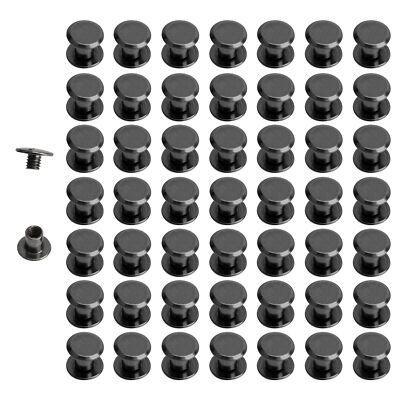 50 Sets M4*5mm Chicago Screws Fasteners Rivets Cross Binding Screw Connectors...