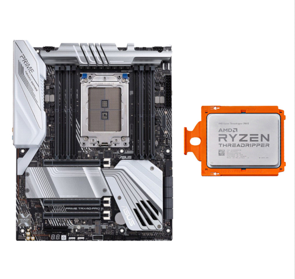 ASUS CPU/Ryzen Threadripper 3960X 搭載 中古 ASUS Prime trx40 Pro + AMD Ryzen Threadripper 3960X 24 cores