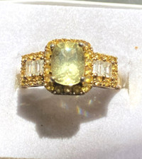 925 STERLING SILVER VERMEIL ASSORTED GEMSTONES RING SIZE 7.5