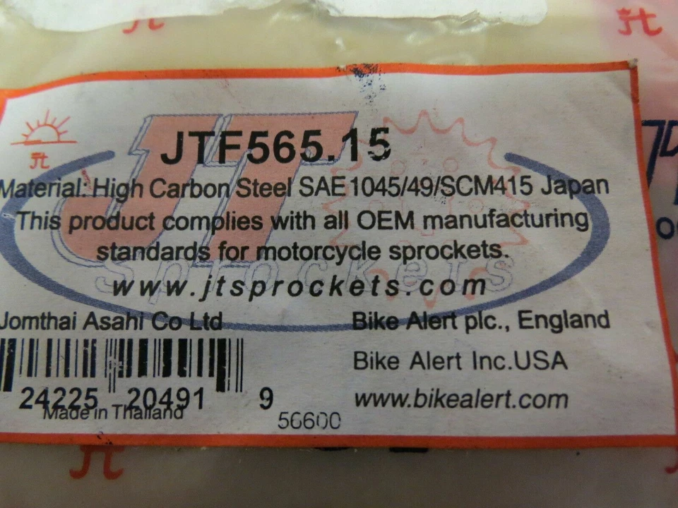 Piñón delantero de acero Yamaha WR400F YZ250 Kawasaki KX250 15 dientes Foto 3 de 3