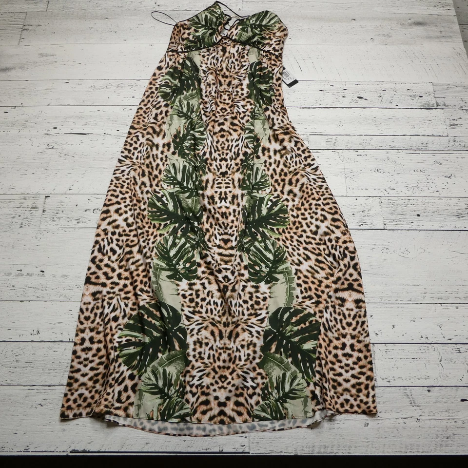 Guess Paula Leopard Dress Womens Size M Lightweight Summer Floral NWT NEW $172