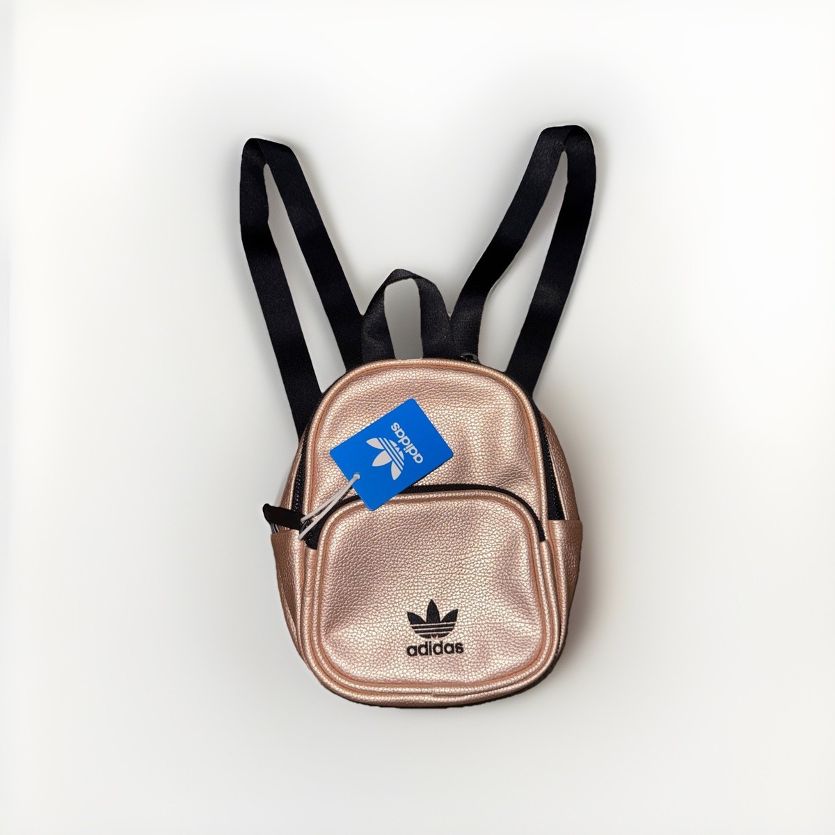 NWT Adidas Originals Mini PU Leather Backpack Rose Gold Women's