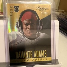 Panini Prestige Davante Adams Rookie Extra Points Gold /50 Football Card Packers