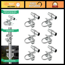 6Pcs Sliding Gate Hardware Kit, Galvanized Steel Track for 2-3/8" Rail, Universa