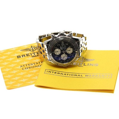BREITLING CHRONOMAT EVOLUTION A13356 44mm SS Black Dial Automatic #C587