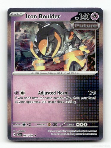 IRON BOULDER STELLAR CROWN 71/142 POKEMON HOLO NM/M
