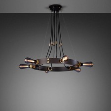 Buster And Punch Hero Light Graphite & Brass Including 6 Bulbs