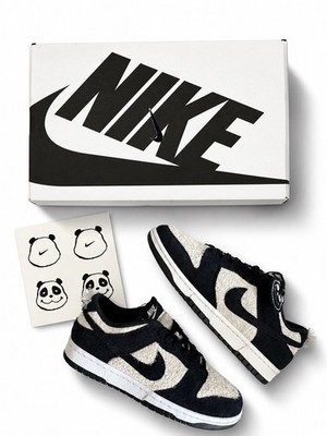 Nike Dunk Low Retro SE Panda-Monium White Black Suede Men s Sz 9 New IB2990-100