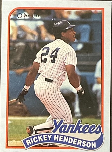 Rickey Henderson 1989 O-Pee-Chee Box Panel Hand Cut #F