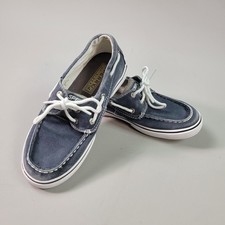 Sperry Top-Sider Youth Shoes Size 1M Halyard Blue Canvas Casual Comfort Style