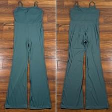 Quince Women's Size Large Forest Green Ultra Form Flare One Piece Jumpsuit