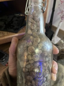 Lot of Idaho Star Garnet 3.44 pounds including glass.