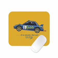 Rally Impreza Mouse Pad In Doubt Flat Out for JDM Car and Motorsport Fan 9x8"
