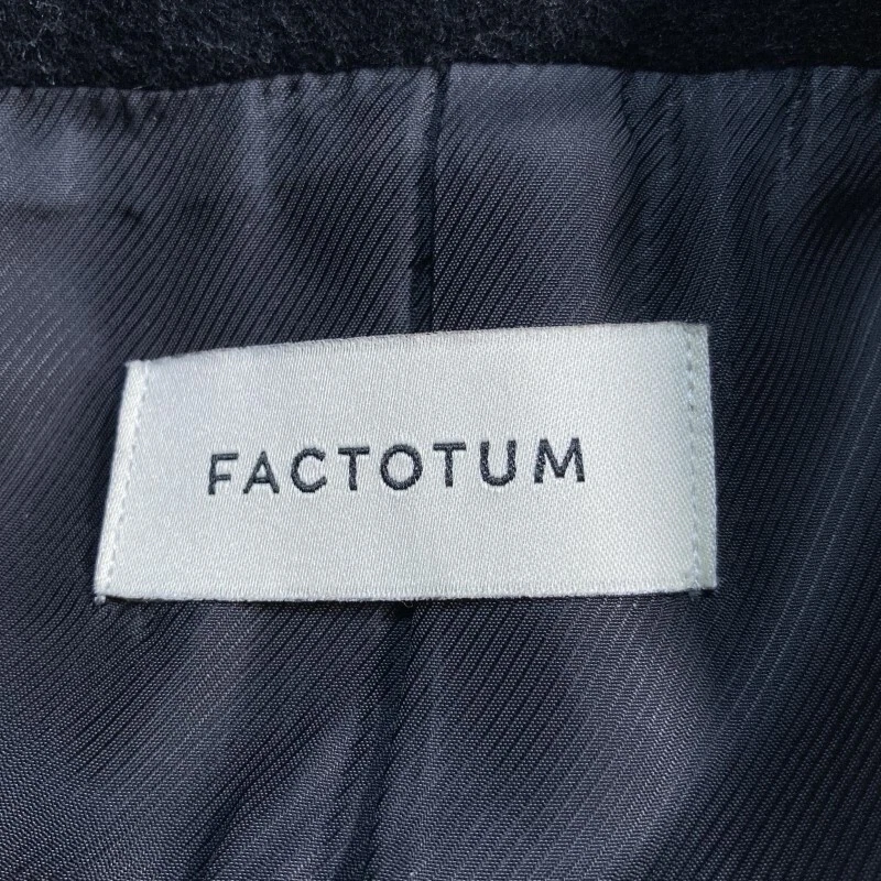 FACTOTUM x STUDIOUS Chester Coat Melton Wool Black 44 Factotum Studious Japan - product detail image 5