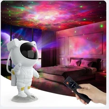 Astronaut Galaxy Star Projector Night Light | 360° Rotation Space Lamp for Kids 