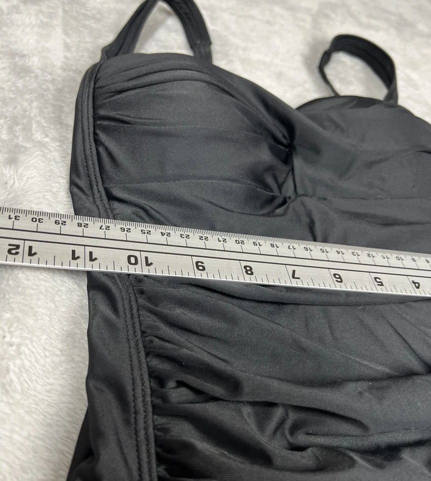 Traje de baño Nip Tuck Swim One Piece para mujer talla 4 negro control de barriga moldeador Foto 4 de 4