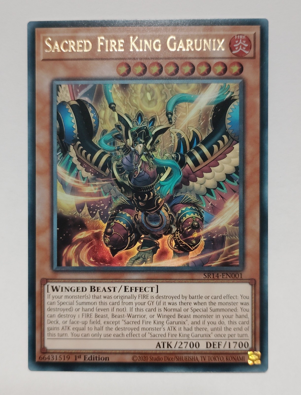 Sacred Fire King Garunix Ultra Rare Yugioh Card The Best Online Deal