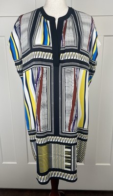 Diane von Furstenberg Joanna Silk Blend Dress Size 8 Glass Scarf Print Luxury