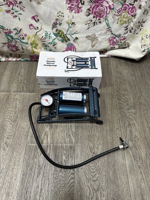 Halfords Essentials Doppelfass Fußpumpe 