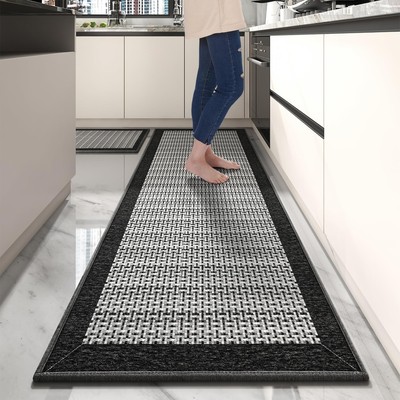Non Slip Kitchen Rugs Sets of 2 - Extra Large 2.5'x6' + 20''x32'' Runner Rugs f...