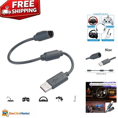 Reliable Replacement Cable for Gaming Accessories - USB Breakaway 10 inch