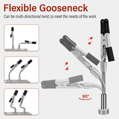 Soldering Helping Hands 4 Magnetic Flexible Arm PCB Clamp with 3.94 in