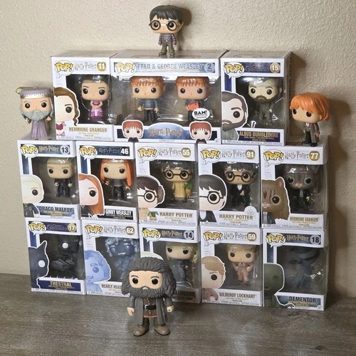 Lot of 17 Harry Potter Funko Pop Figures - Weasley, Lockhart, Dementor, Thestral