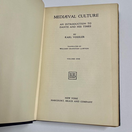 Medieval Culture Introduction to Dante & His Times 1929 First Edition 2 Vol Set - Picture 2 of 10
