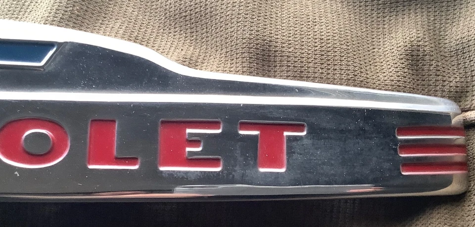 1947 1948 1949 1950 1951 1952 1953 CHEVROLET TRUCK front HOOD EMBLEM STAINLESS - Image 4 of 4