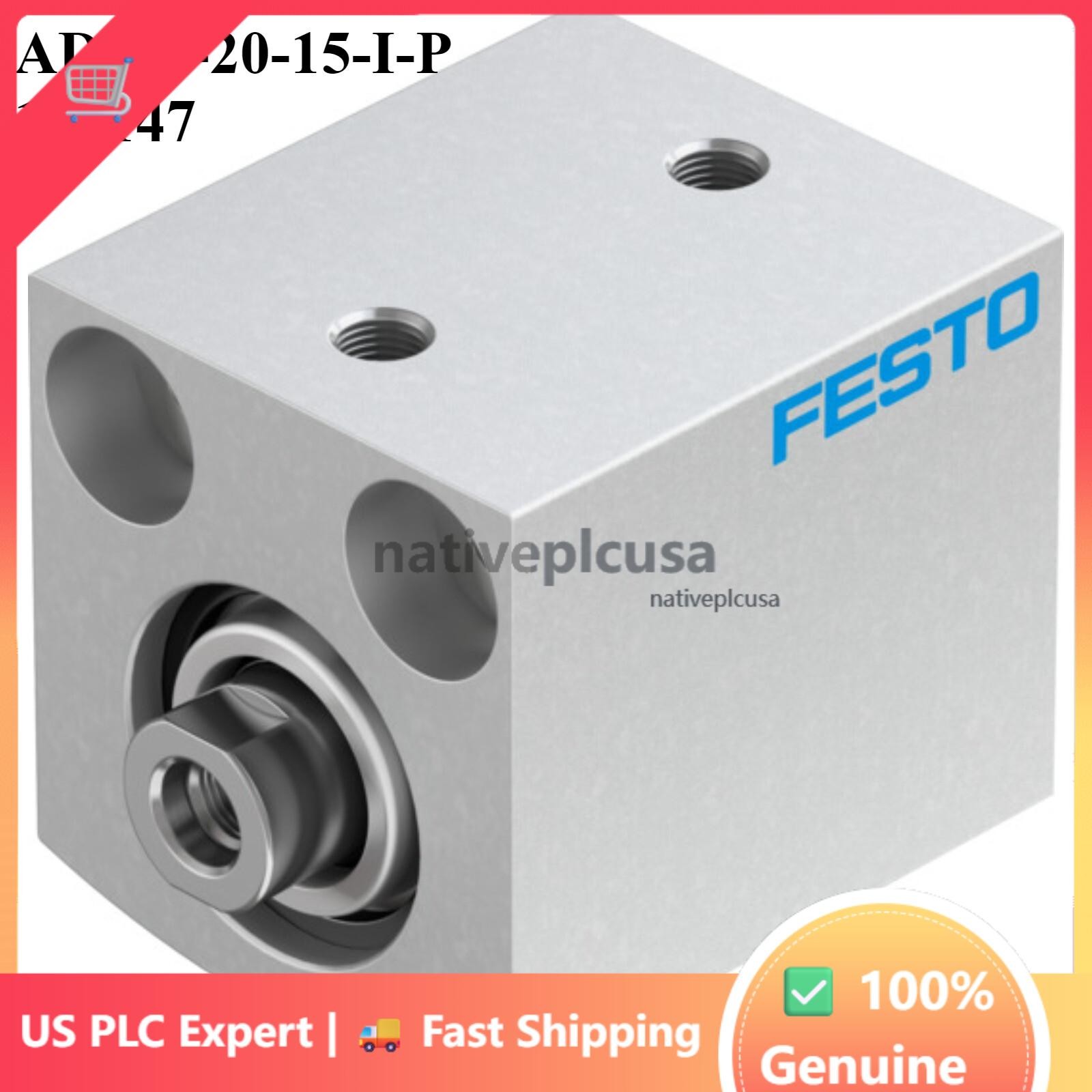 US FREE TAX New FESTO ADVC-20-15-I-P 188147 short stroke cylinder