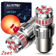 2set AUXITO 1156 P21W 7506 CANBUS LED Reverse Backup Light Error Free Red 2400LM